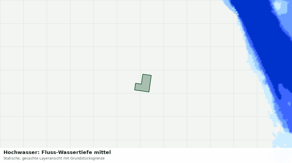 Statische Kartenansicht: Hochwasser: Fluss-Wassertiefe mittel