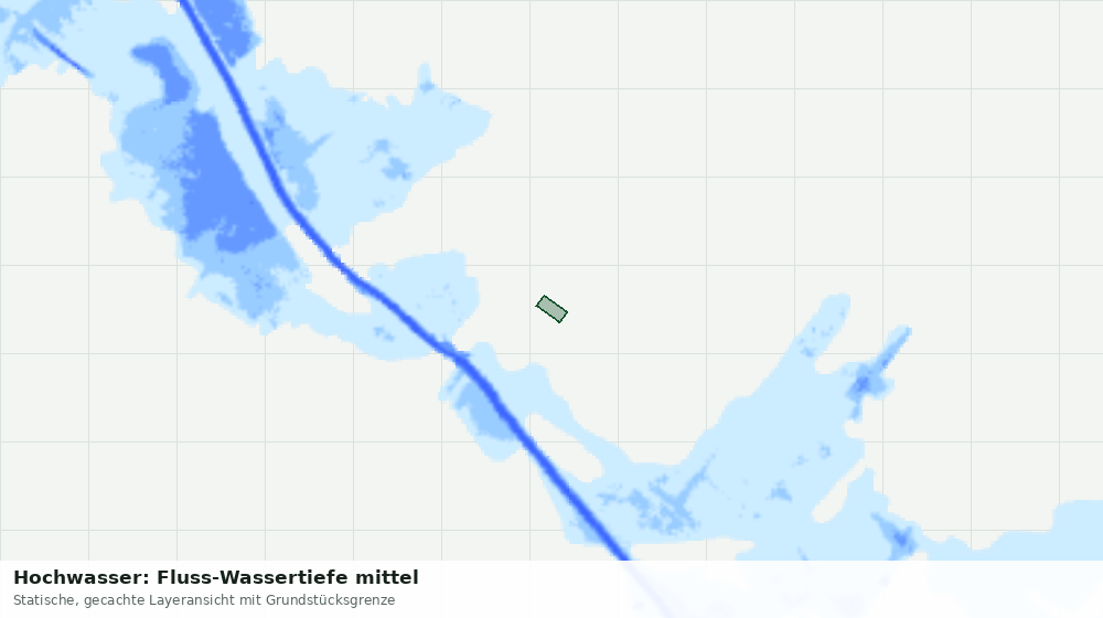 Statische Kartenansicht: Hochwasser: Fluss-Wassertiefe mittel