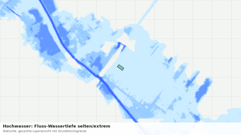 Statische Kartenansicht: Hochwasser: Fluss-Wassertiefe selten/extrem