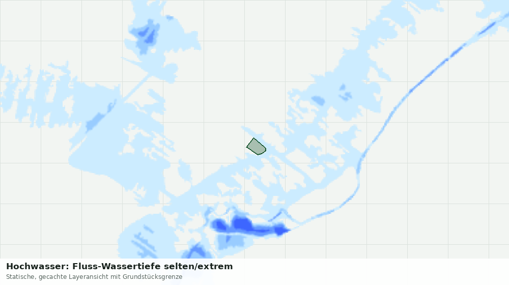 Statische Kartenansicht: Hochwasser: Fluss-Wassertiefe selten/extrem