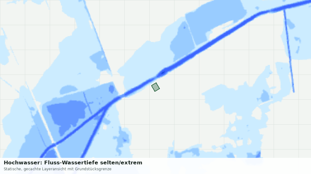 Statische Kartenansicht: Hochwasser: Fluss-Wassertiefe selten/extrem