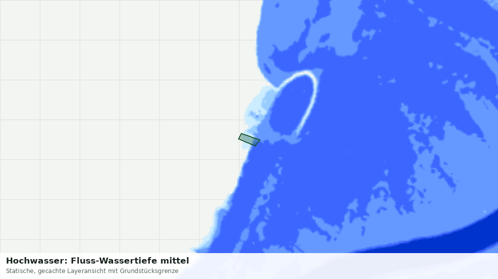 Statische Kartenansicht: Hochwasser: Fluss-Wassertiefe mittel