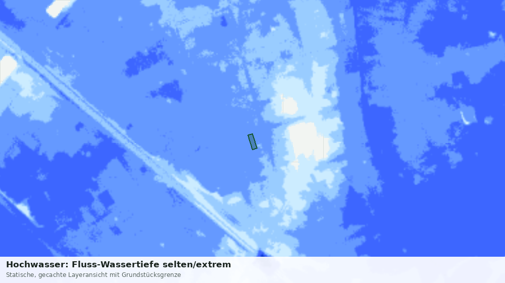 Statische Kartenansicht: Hochwasser: Fluss-Wassertiefe selten/extrem
