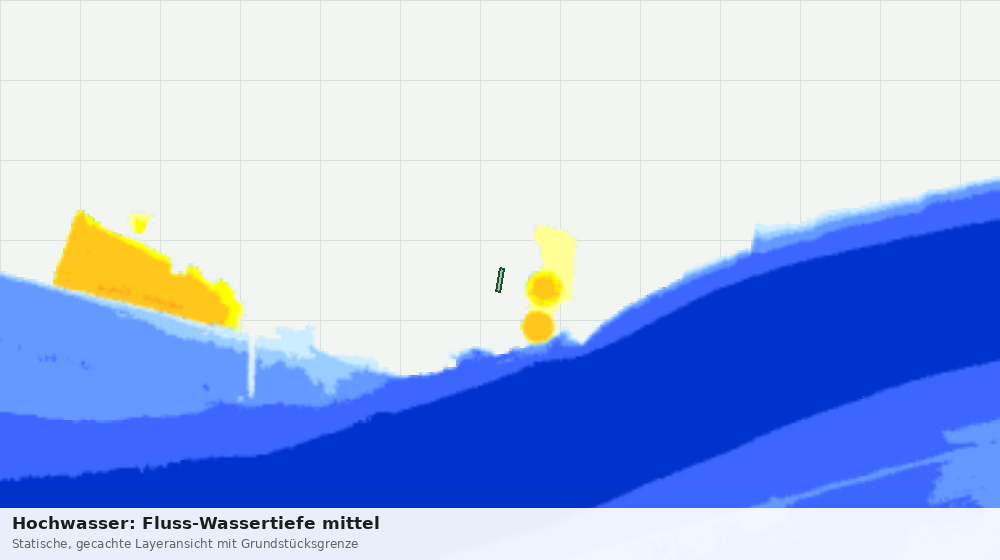 Statische Kartenansicht: Hochwasser: Fluss-Wassertiefe mittel