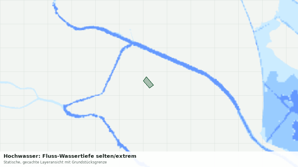 Statische Kartenansicht: Hochwasser: Fluss-Wassertiefe selten/extrem