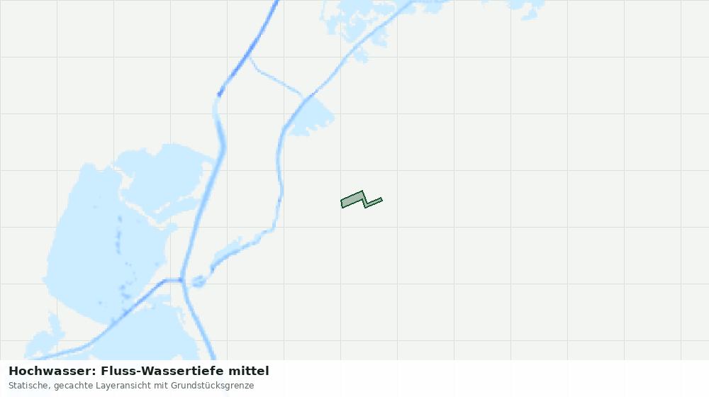 Statische Kartenansicht: Hochwasser: Fluss-Wassertiefe mittel