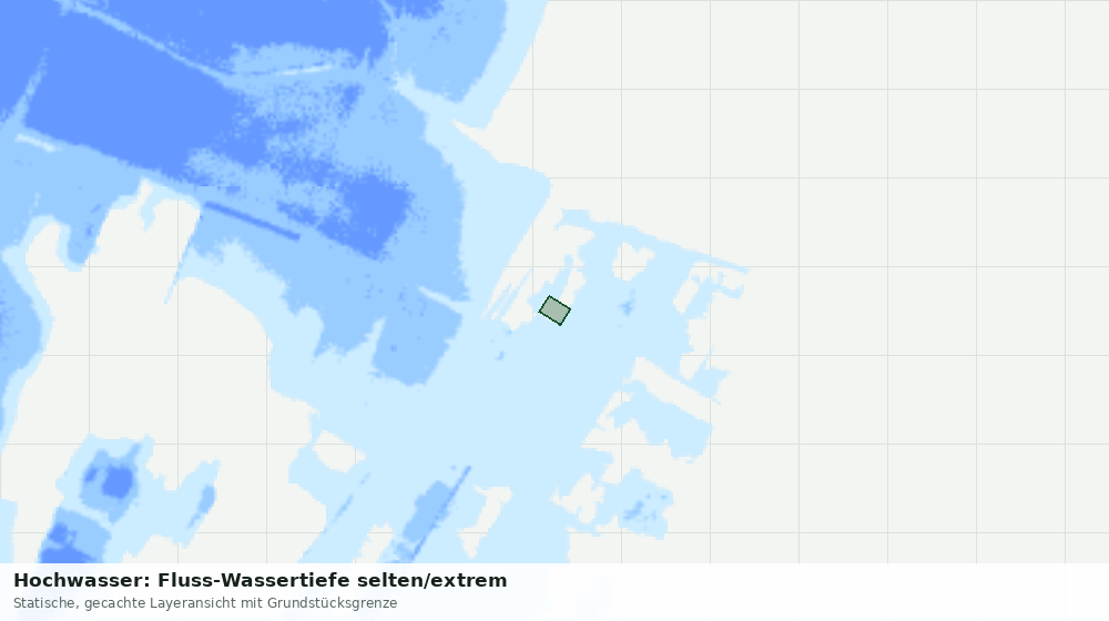 Statische Kartenansicht: Hochwasser: Fluss-Wassertiefe selten/extrem
