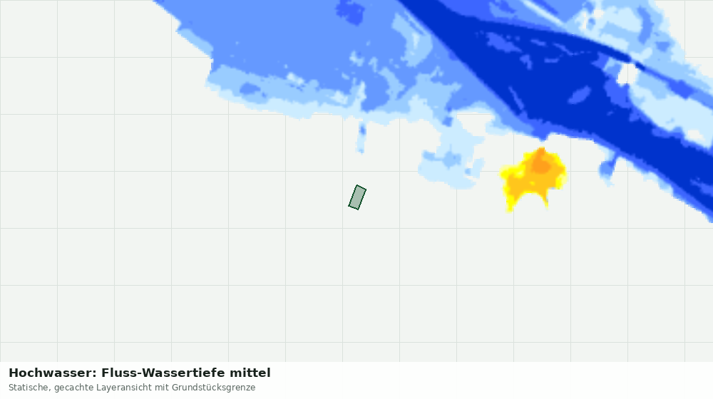 Statische Kartenansicht: Hochwasser: Fluss-Wassertiefe mittel
