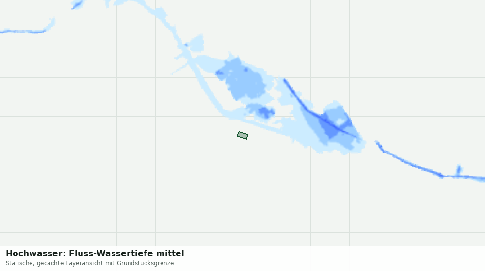 Statische Kartenansicht: Hochwasser: Fluss-Wassertiefe mittel