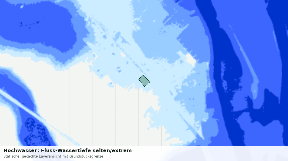 Statische Kartenansicht: Hochwasser: Fluss-Wassertiefe selten/extrem