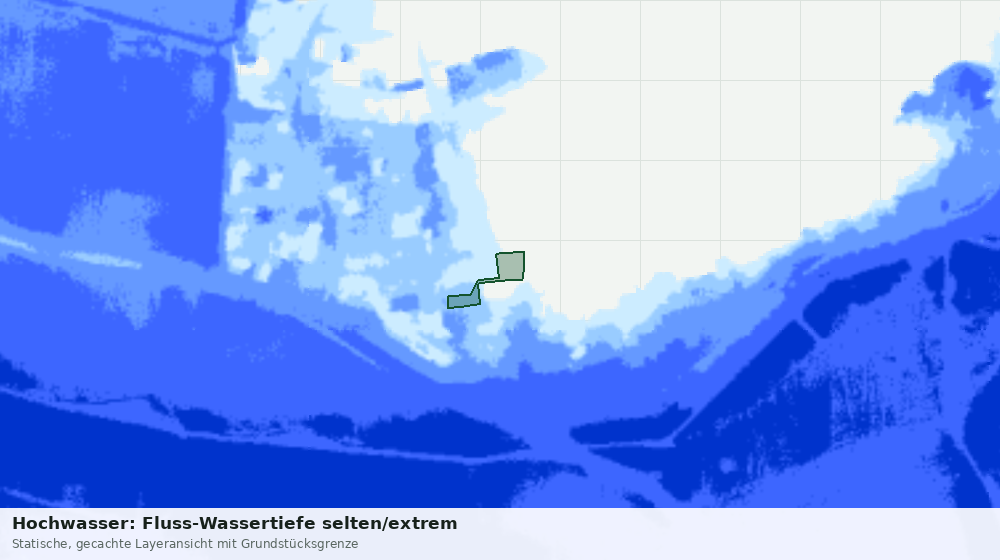 Statische Kartenansicht: Hochwasser: Fluss-Wassertiefe selten/extrem