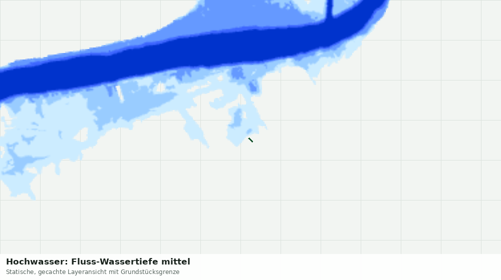 Statische Kartenansicht: Hochwasser: Fluss-Wassertiefe mittel