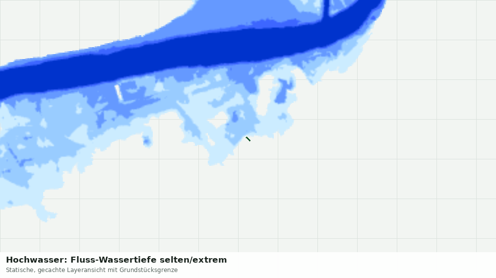 Statische Kartenansicht: Hochwasser: Fluss-Wassertiefe selten/extrem