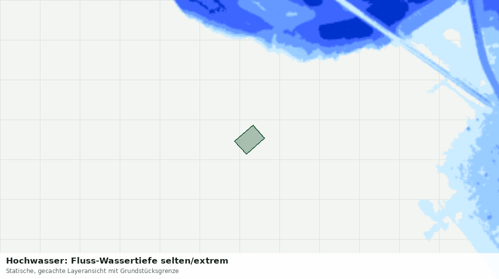 Statische Kartenansicht: Hochwasser: Fluss-Wassertiefe selten/extrem