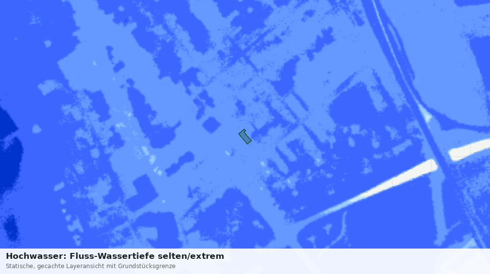 Statische Kartenansicht: Hochwasser: Fluss-Wassertiefe selten/extrem