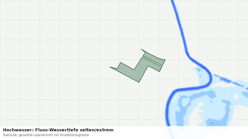 Statische Kartenansicht: Hochwasser: Fluss-Wassertiefe selten/extrem