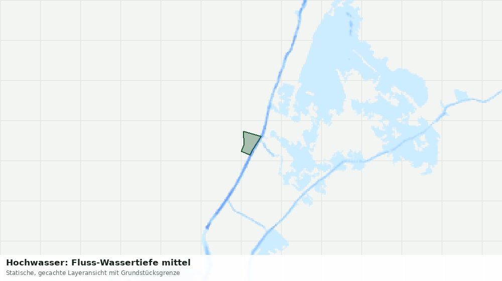 Statische Kartenansicht: Hochwasser: Fluss-Wassertiefe mittel
