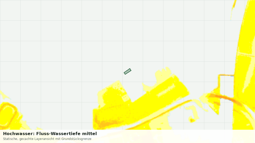Statische Kartenansicht: Hochwasser: Fluss-Wassertiefe mittel