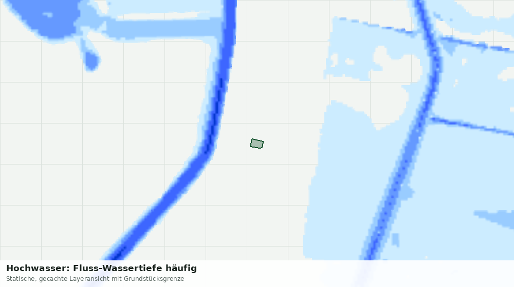 Statische Kartenansicht: Hochwasser: Fluss-Wassertiefe häufig