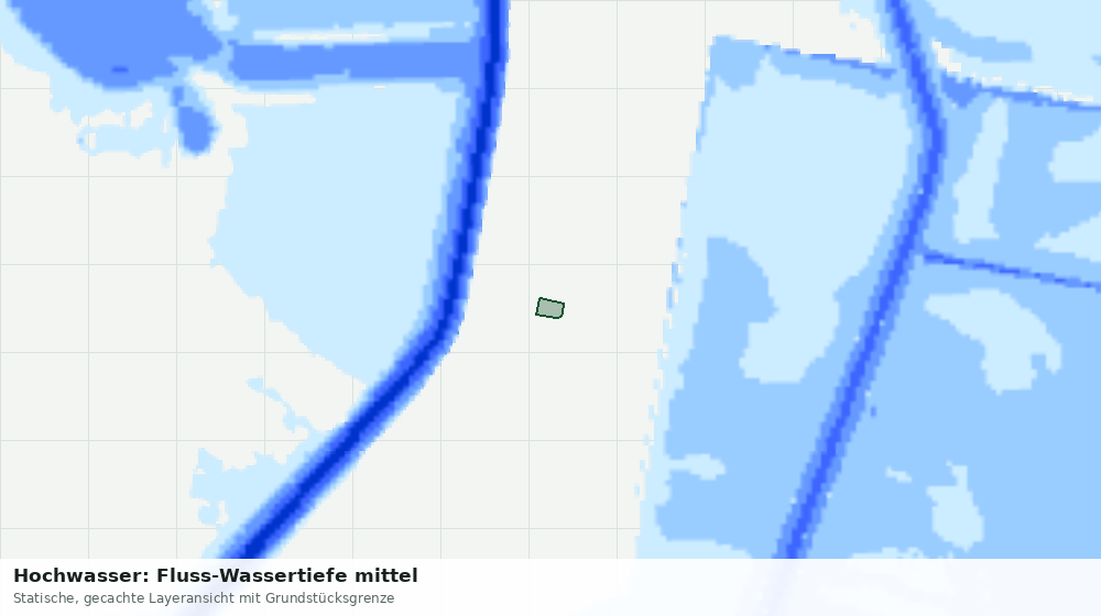 Statische Kartenansicht: Hochwasser: Fluss-Wassertiefe mittel