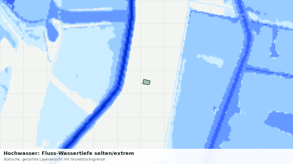 Statische Kartenansicht: Hochwasser: Fluss-Wassertiefe selten/extrem