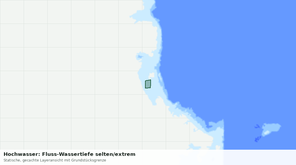 Statische Kartenansicht: Hochwasser: Fluss-Wassertiefe selten/extrem