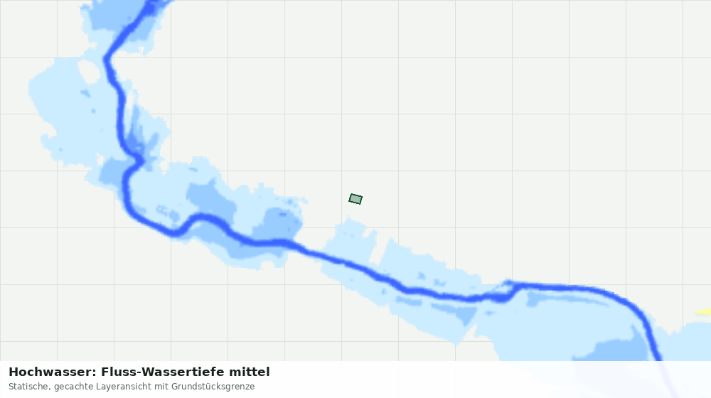 Statische Kartenansicht: Hochwasser: Fluss-Wassertiefe mittel