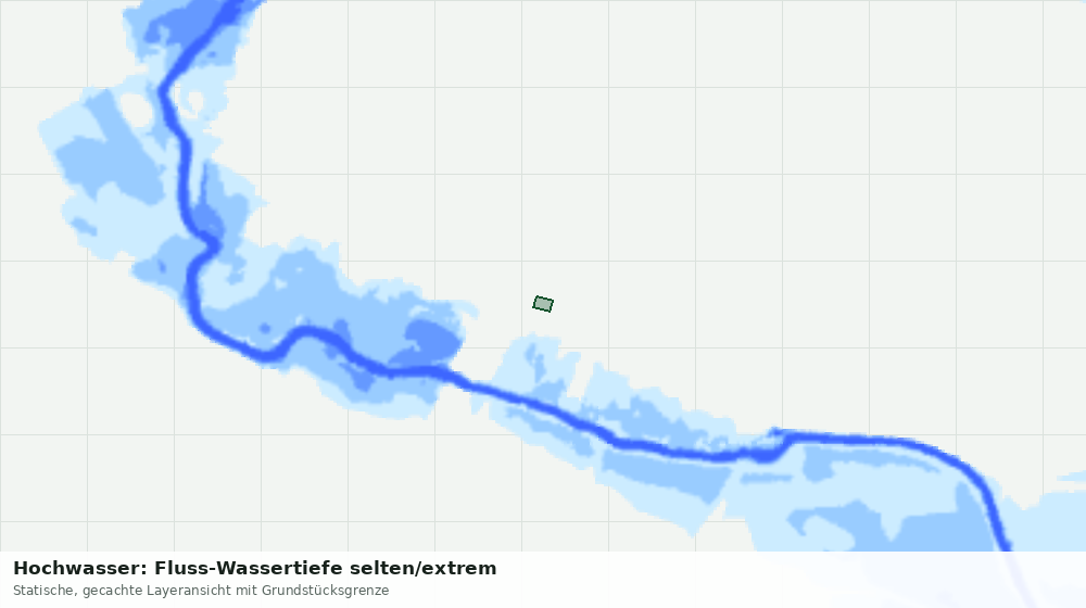 Statische Kartenansicht: Hochwasser: Fluss-Wassertiefe selten/extrem