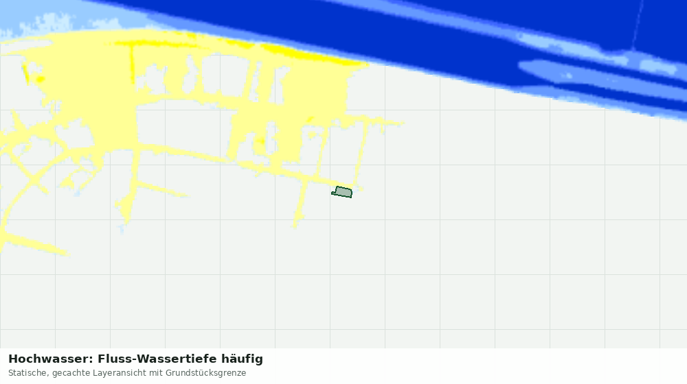 Statische Kartenansicht: Hochwasser: Fluss-Wassertiefe häufig