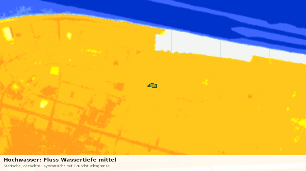 Statische Kartenansicht: Hochwasser: Fluss-Wassertiefe mittel
