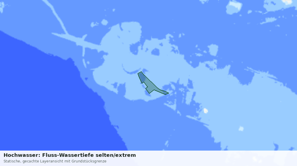 Statische Kartenansicht: Hochwasser: Fluss-Wassertiefe selten/extrem