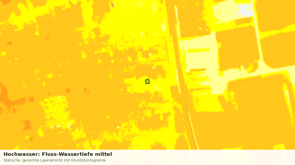 Statische Kartenansicht: Hochwasser: Fluss-Wassertiefe mittel
