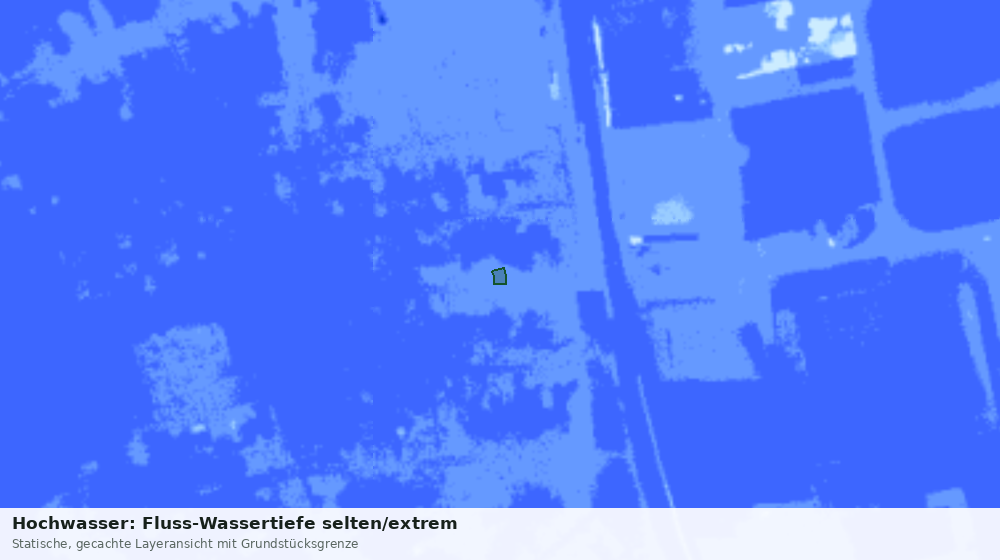 Statische Kartenansicht: Hochwasser: Fluss-Wassertiefe selten/extrem