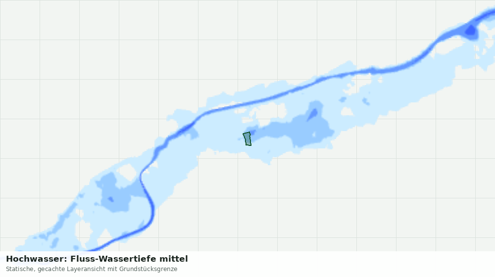 Statische Kartenansicht: Hochwasser: Fluss-Wassertiefe mittel
