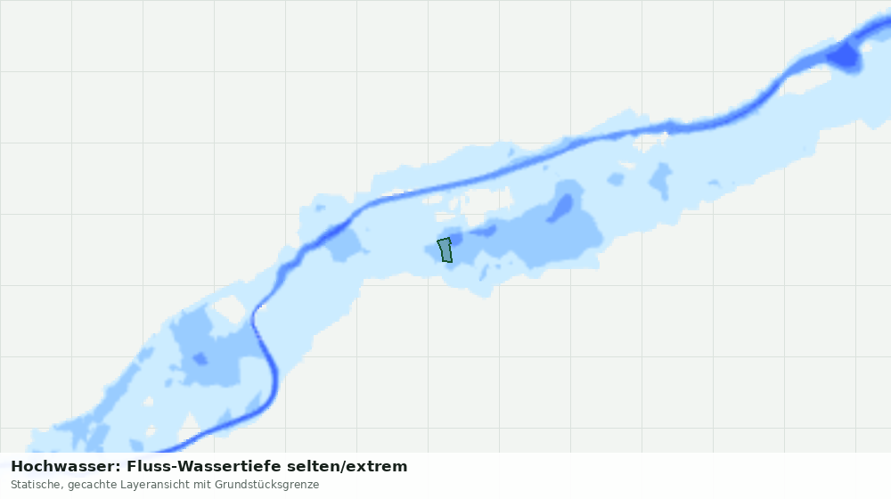 Statische Kartenansicht: Hochwasser: Fluss-Wassertiefe selten/extrem