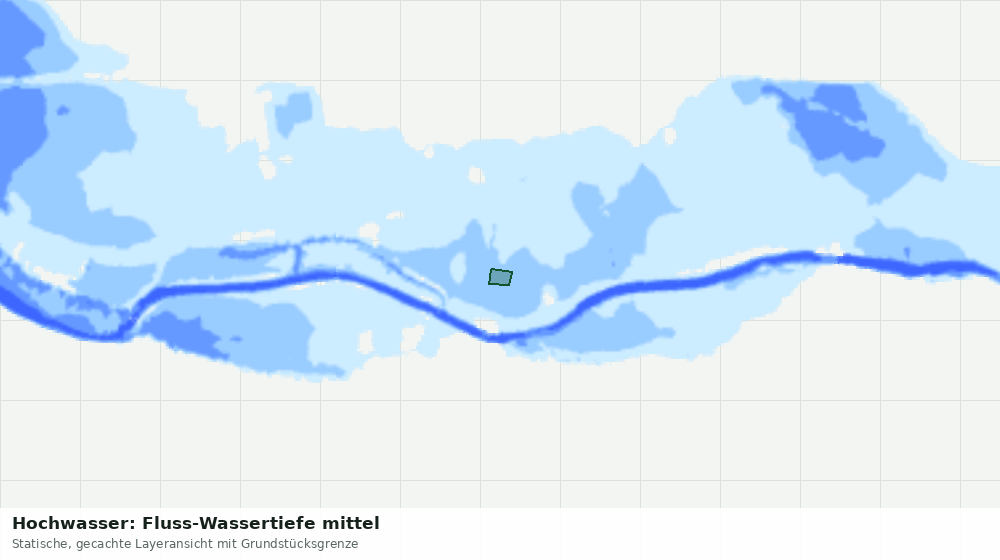 Statische Kartenansicht: Hochwasser: Fluss-Wassertiefe mittel
