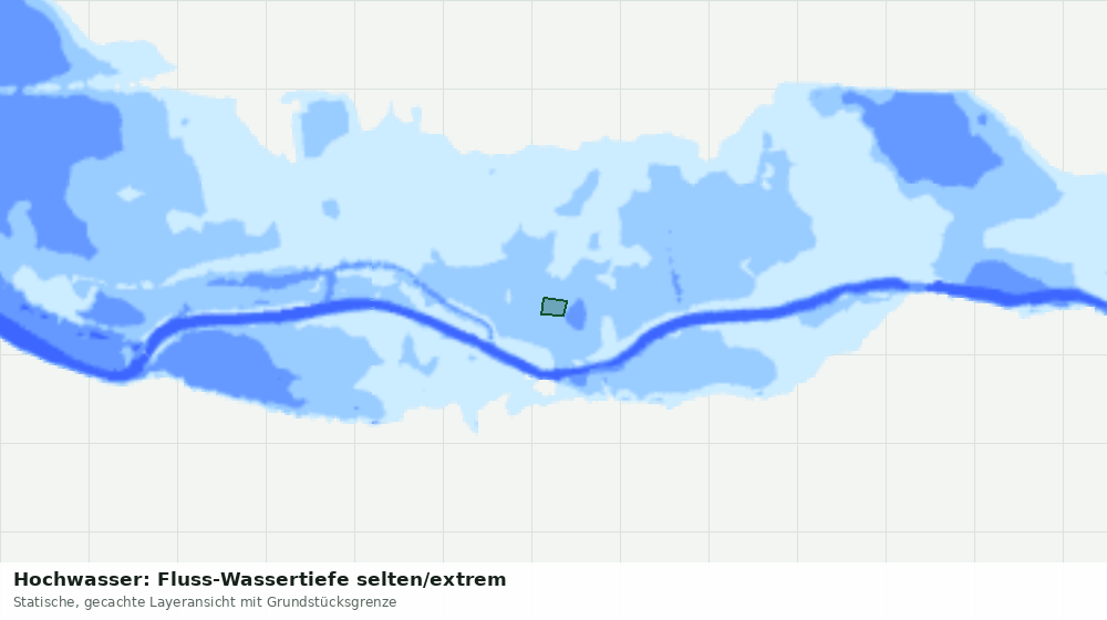 Statische Kartenansicht: Hochwasser: Fluss-Wassertiefe selten/extrem