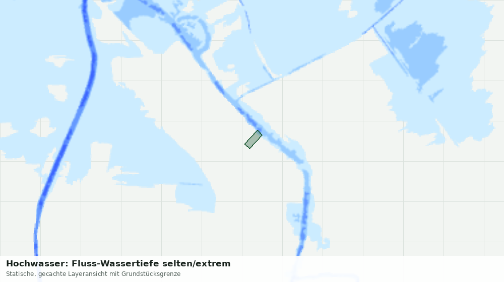 Statische Kartenansicht: Hochwasser: Fluss-Wassertiefe selten/extrem