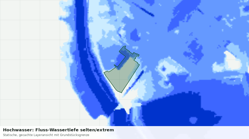 Statische Kartenansicht: Hochwasser: Fluss-Wassertiefe selten/extrem