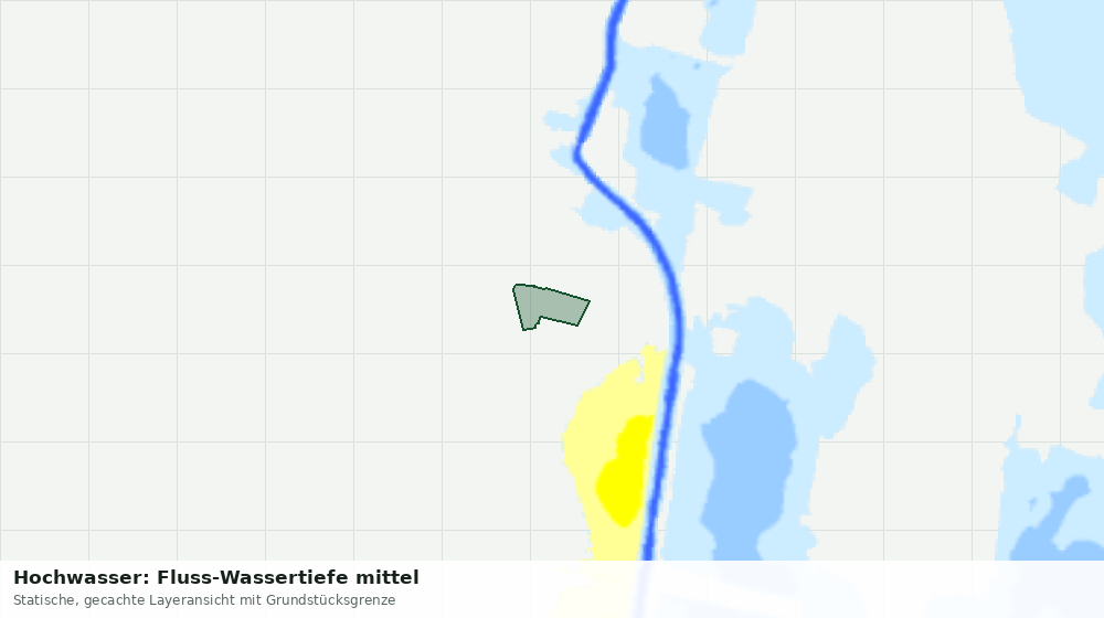 Statische Kartenansicht: Hochwasser: Fluss-Wassertiefe mittel