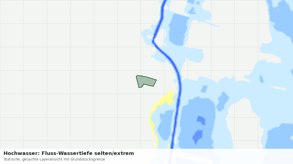 Statische Kartenansicht: Hochwasser: Fluss-Wassertiefe selten/extrem