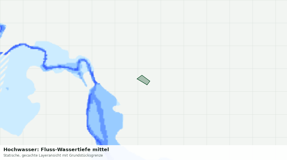 Statische Kartenansicht: Hochwasser: Fluss-Wassertiefe mittel