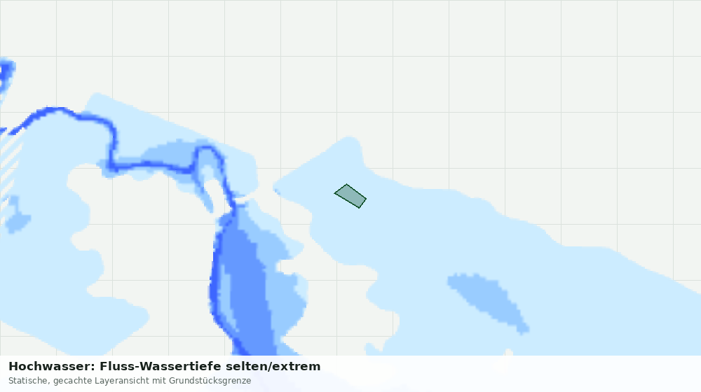 Statische Kartenansicht: Hochwasser: Fluss-Wassertiefe selten/extrem