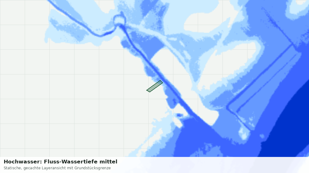 Statische Kartenansicht: Hochwasser: Fluss-Wassertiefe mittel