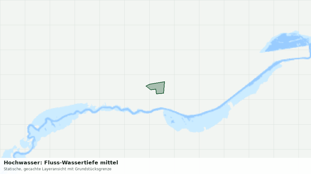 Statische Kartenansicht: Hochwasser: Fluss-Wassertiefe mittel