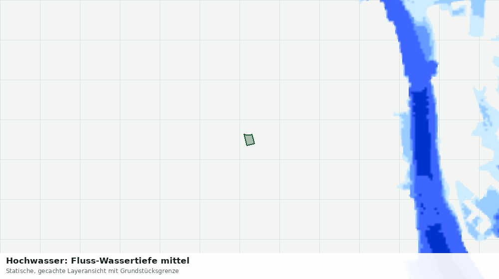 Statische Kartenansicht: Hochwasser: Fluss-Wassertiefe mittel