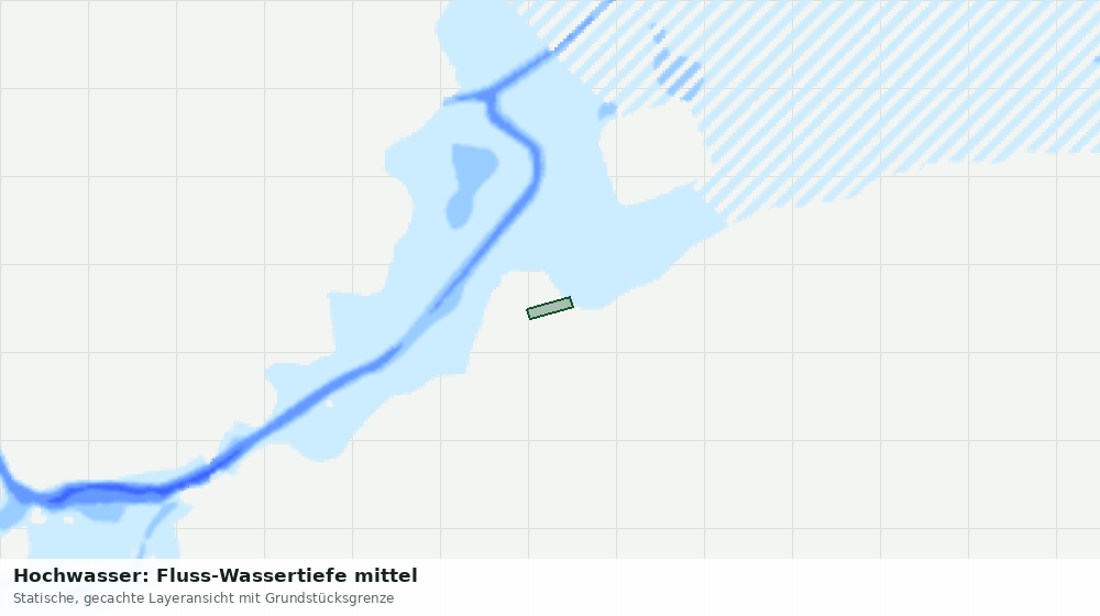 Statische Kartenansicht: Hochwasser: Fluss-Wassertiefe mittel