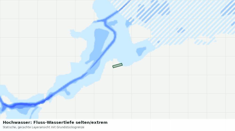 Statische Kartenansicht: Hochwasser: Fluss-Wassertiefe selten/extrem