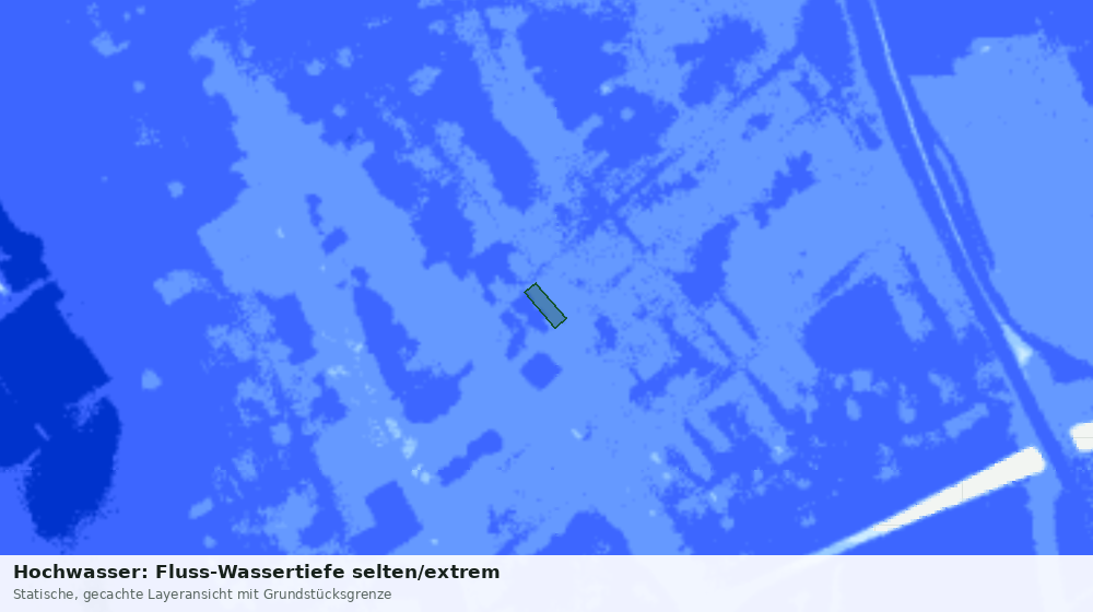 Statische Kartenansicht: Hochwasser: Fluss-Wassertiefe selten/extrem