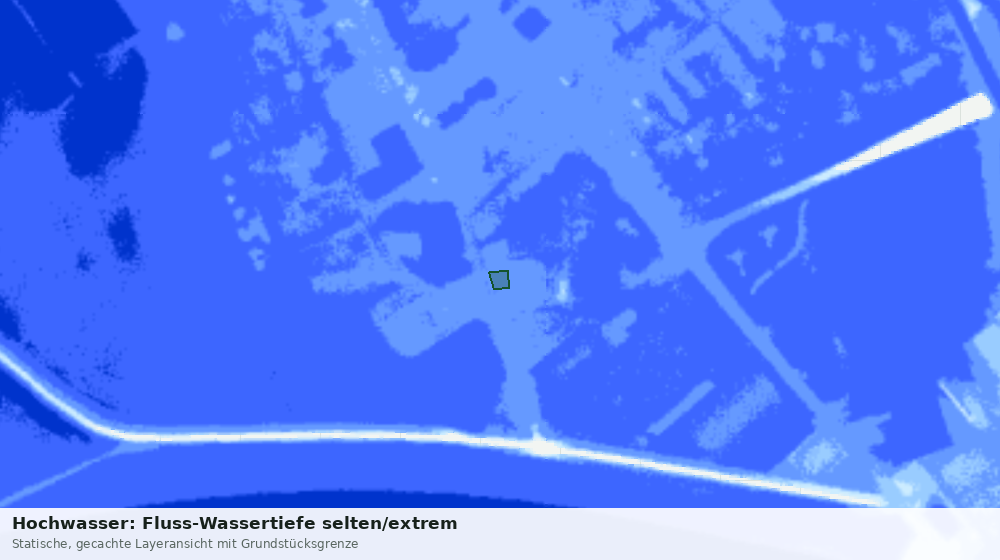 Statische Kartenansicht: Hochwasser: Fluss-Wassertiefe selten/extrem
